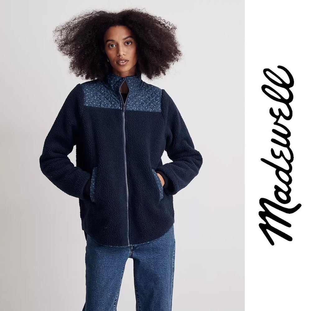 Madewell Sherpa Zip-Front Jacket